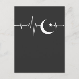 Ramadan Moon Islam Heartbeat Moslimmoslim Briefkaart
