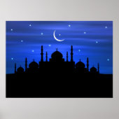 Ramadan Moon & Mosque Poster (Voorkant)