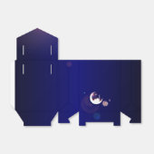 Ramadan-moskee in Crescent Moon met Fanous Blue Bedankdoosjes (Uitgevouwen)