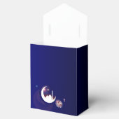 Ramadan-moskee in Crescent Moon met Fanous Blue Bedankdoosjes (Geopend)