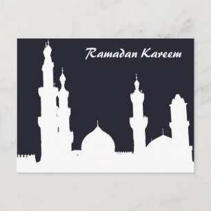 Ramadan Mosque Black Briefkaart