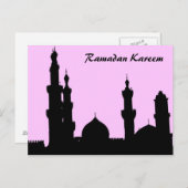 Ramadan Mosque Pink Briefkaart (Voorkant / Achterkant)