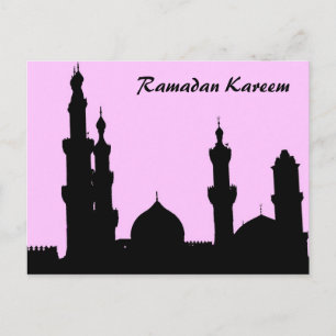 Ramadan Mosque Pink Briefkaart