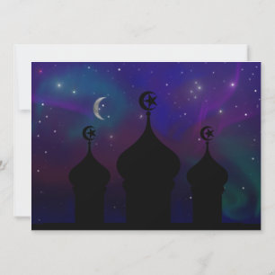 Ramadan Mosque with Magical Night Sky Kaart