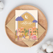 Ramadan Moubarak Carte d'Oasis Colorée