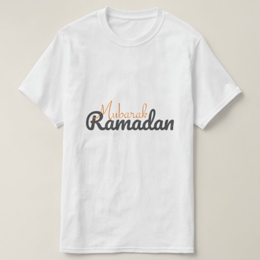 Ramadan Moubarak | T-shirt de typographie islamiqu (Design devant)