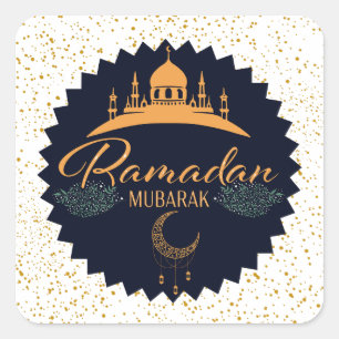RAMADAN MUBARAK 2 VIERKANTE STICKER