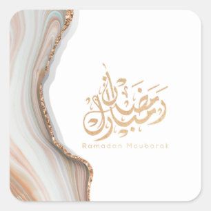 Ramadan mubarak arabische kalligrafie vierkante sticker
