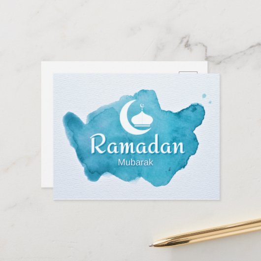 Ramadan mubarak briefkaart (Voorkant / Achterkant in situ)