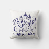 Ramadan Mubarak Coussin BLueNight MoonLight Coussi (Recto)