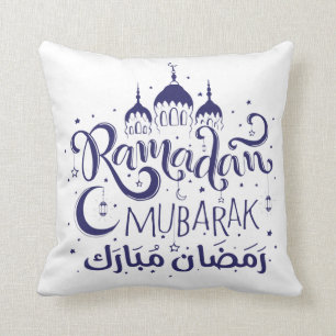 Ramadan Mubarak Coussin BLueNight MoonLight Coussi