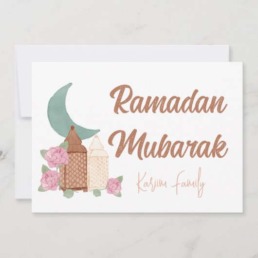 Ramadan Mubarak Decoration Custom Home decor name Kaart (Voorkant)
