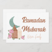 Ramadan Mubarak Decoration Custom Home decor name Kaart (Voorkant / Achterkant)