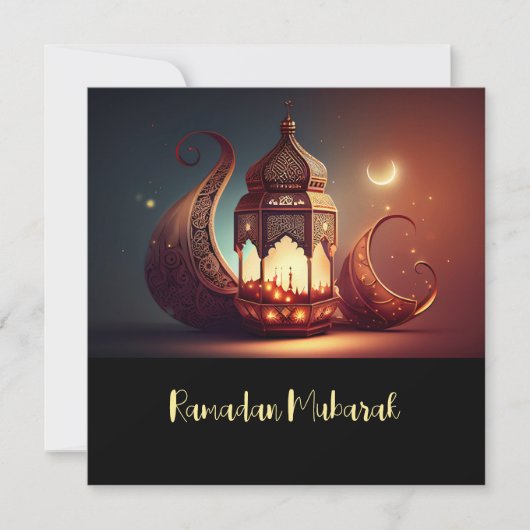 Ramadan Mubarak Flat Vakantie Kaart (Voorkant)