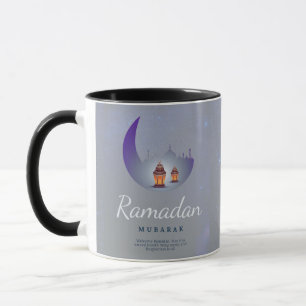 Ramadan Mubarak Halvemaanlantaarn Kunst Mok