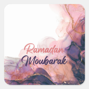 Ramadan mubarak islamitische cadeaus klassiek vierkante sticker