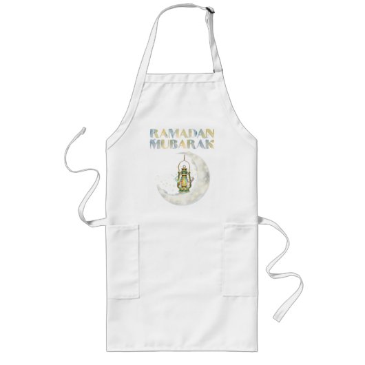 Ramadan Mubarak Lang Schort (Voorkant)
