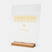 Ramadan Mubarak Minimal Acrylic Sign Personalized (Angle)