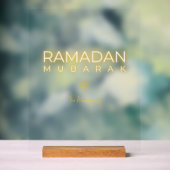 Ramadan Mubarak Minimal Acrylic Sign Personalized (Neutre)