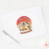 RAMADAN MUBARAK OVALE STICKER (Envelop)