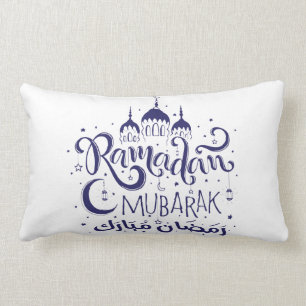 Ramadan Mubarak Pillow BLueNight MoonLight Pillow Kussen