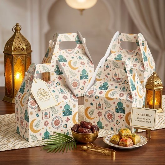 Ramadan Mubarak -Ramadan Kareem -Iftar Favor Boxes Bedankdoosjes
