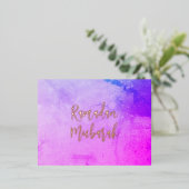 Ramadan Mubarak Ramadan Kareem  Roos Gold Folie Feestdagen Briefkaart (Staand Voorkant)