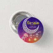 Ramadan Mubarak Ronde Button 3,2 Cm (Voorkant /achterkant)
