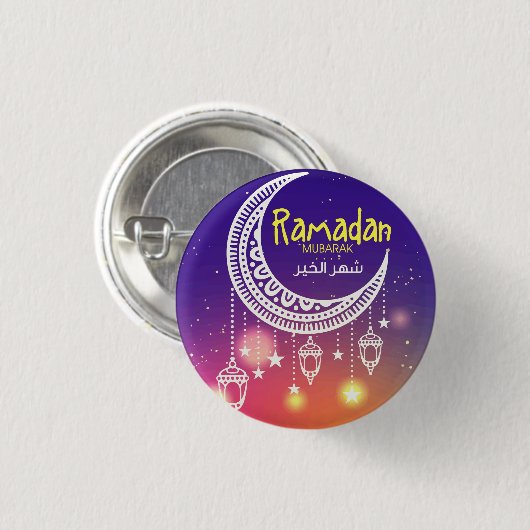 Ramadan Mubarak Ronde Button 3,2 Cm (Voorkant /achterkant)