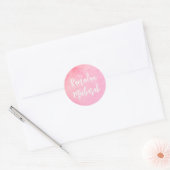 Ramadan Mubarak  Roze Ronde Sticker (Envelop)
