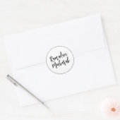 Ramadan Mubarak Simple Minimalist Black Ronde Sticker (Envelop)