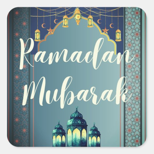 Ramadan Mubarak Sticker (Voorkant)