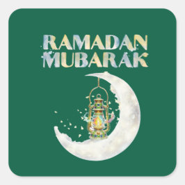 Ramadan Mubarak Vierkante Sticker