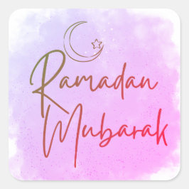Ramadan Mubarak Vierkante Sticker