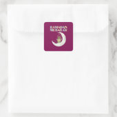 Ramadan Mubarak Vierkante Sticker (Tas)