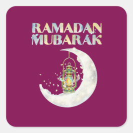 Ramadan Mubarak Vierkante Sticker