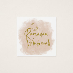 Ramadan mubarak vierkante visitekaartjes