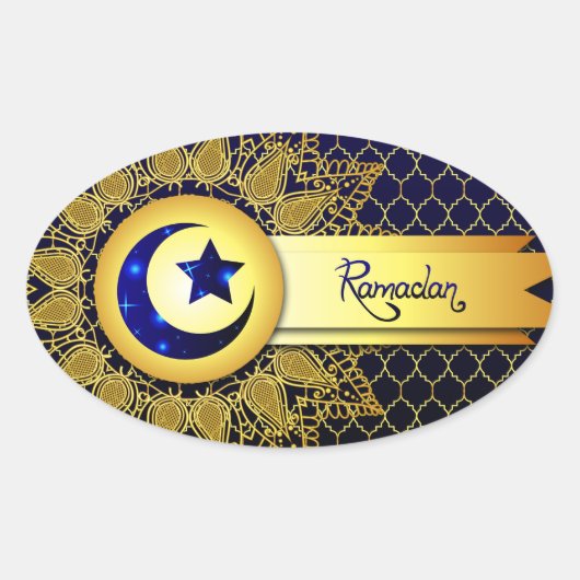 Ramadan Ovale Sticker (Voorkant)
