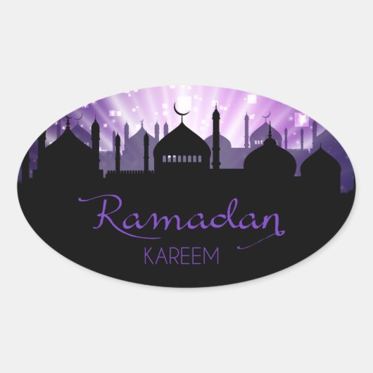 Ramadan Ovale Sticker (Voorkant)