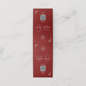 Ramadan QR Code Table Tent Card | Red Iftar Menu S (Extérieur déplié)