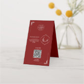 Ramadan QR Code Table Tent Card | Red Iftar Menu S (Dos)