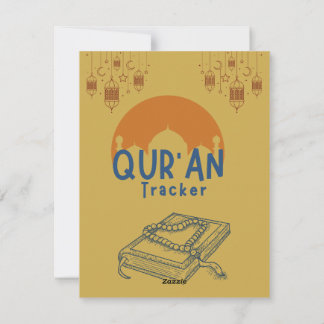 Ramadan Qur'an Reading Tracker Feestdagenkaart
