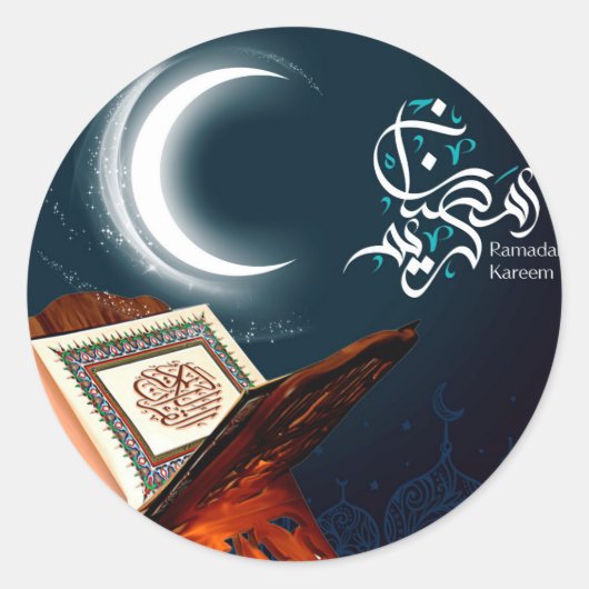 Ramadan Ronde Sticker (Voorkant)