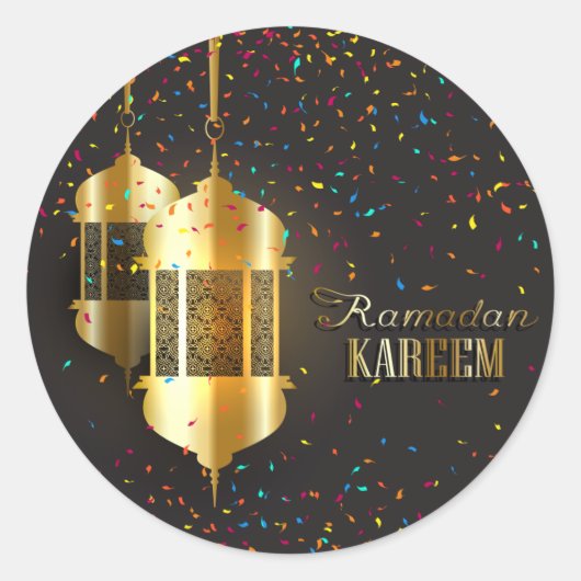 Ramadan Ronde Sticker (Voorkant)