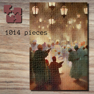Ramadan scène uit 1902 - schilderij legpuzzel