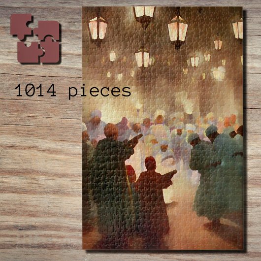 Ramadan scène uit 1902 - schilderij legpuzzel