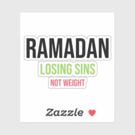 Ramadan verliest zonden, geen gewicht sticker