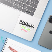 Ramadan verliest zonden, geen gewicht sticker (Laptop met iPhone)