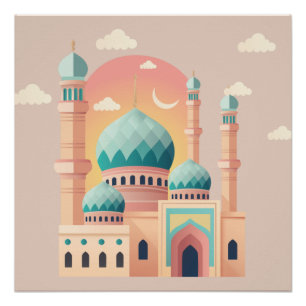 Ramadan-vieringsmuurprint perfect poster