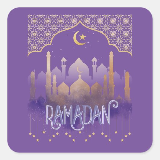 Ramadan Vierkante Sticker (Voorkant)